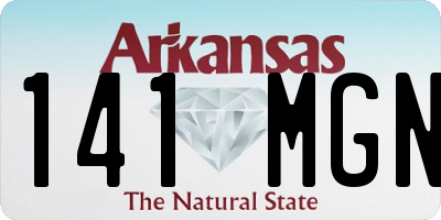 AR license plate 141MGN