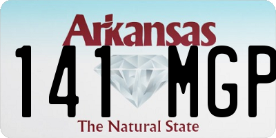 AR license plate 141MGP