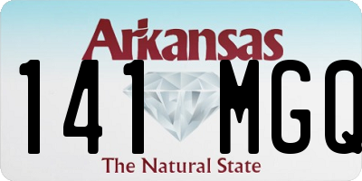 AR license plate 141MGQ