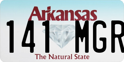 AR license plate 141MGR