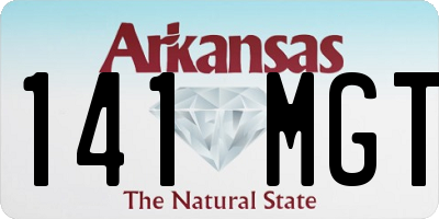 AR license plate 141MGT