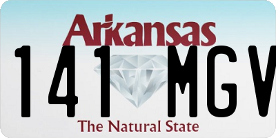 AR license plate 141MGV