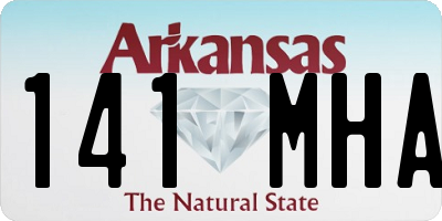 AR license plate 141MHA