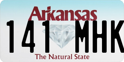 AR license plate 141MHK