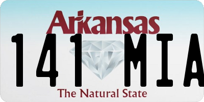 AR license plate 141MIA