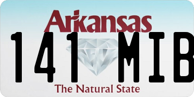 AR license plate 141MIB
