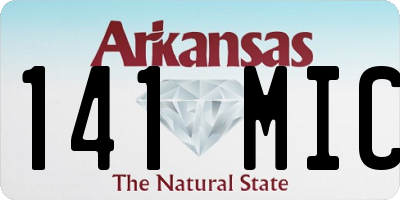 AR license plate 141MIC