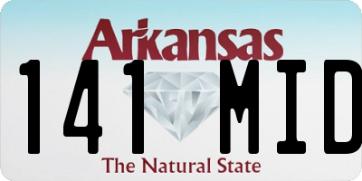 AR license plate 141MID