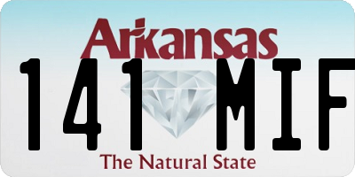 AR license plate 141MIF