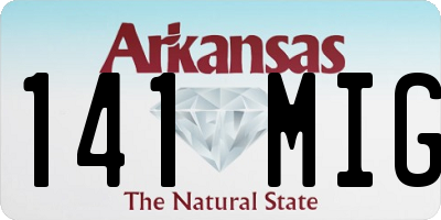 AR license plate 141MIG