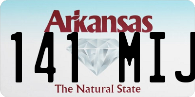 AR license plate 141MIJ