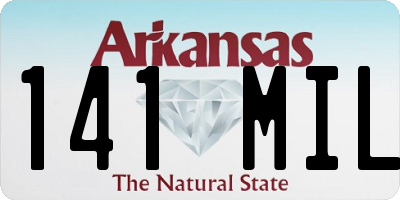 AR license plate 141MIL