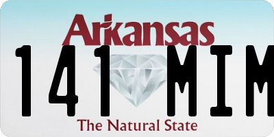AR license plate 141MIM