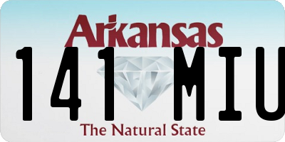 AR license plate 141MIU