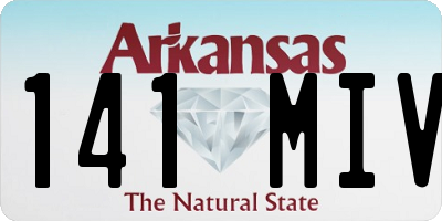 AR license plate 141MIV