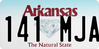 AR license plate 141MJA