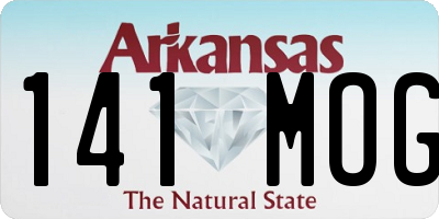 AR license plate 141MOG