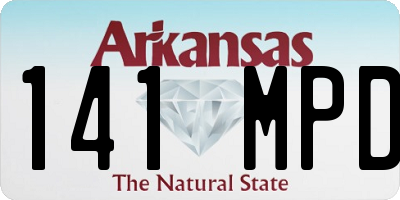 AR license plate 141MPD