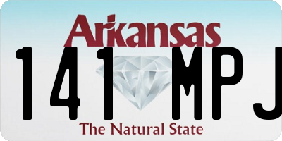 AR license plate 141MPJ