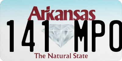AR license plate 141MPO