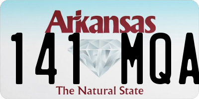 AR license plate 141MQA