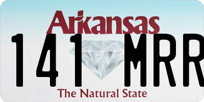 AR license plate 141MRR