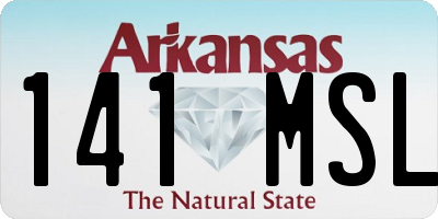 AR license plate 141MSL