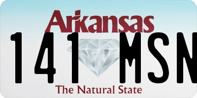 AR license plate 141MSN