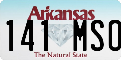 AR license plate 141MSO
