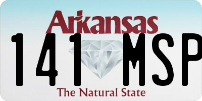 AR license plate 141MSP