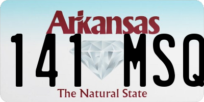 AR license plate 141MSQ