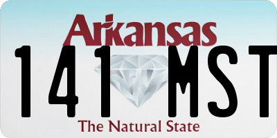 AR license plate 141MST