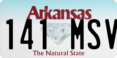 AR license plate 141MSV
