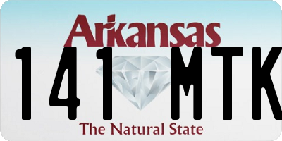 AR license plate 141MTK