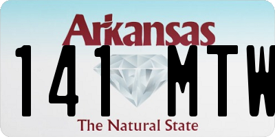 AR license plate 141MTW