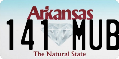AR license plate 141MUB