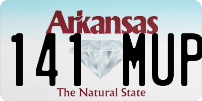AR license plate 141MUP