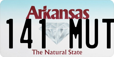 AR license plate 141MUT