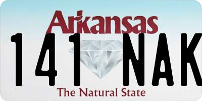 AR license plate 141NAK