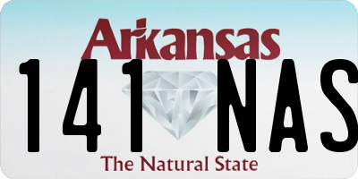 AR license plate 141NAS