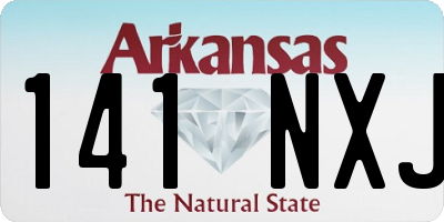 AR license plate 141NXJ