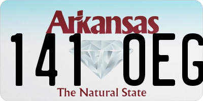 AR license plate 141OEG