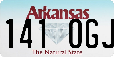 AR license plate 141OGJ