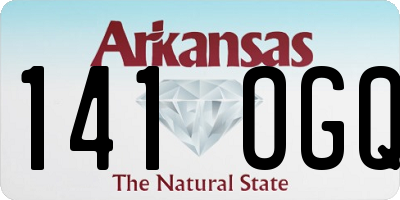 AR license plate 141OGQ