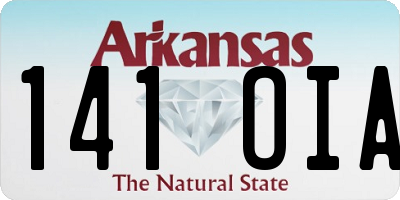 AR license plate 141OIA