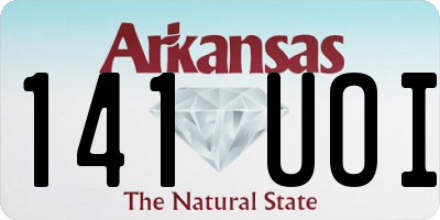 AR license plate 141UOI