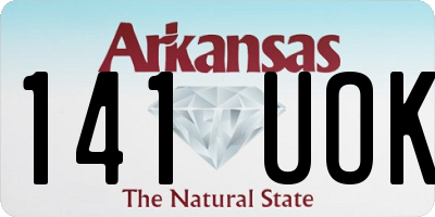 AR license plate 141UOK
