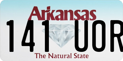 AR license plate 141UOR