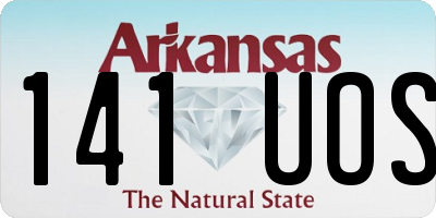 AR license plate 141UOS
