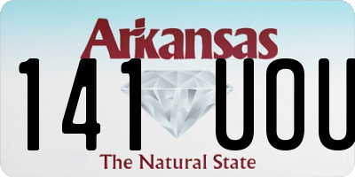 AR license plate 141UOU